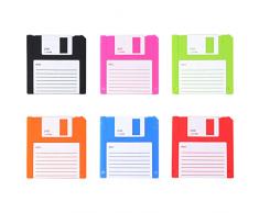 Yardwe 6 STÜCKE Diskettenform Untersetzer Beschreibbare Wärmedämmung Geschirr Pad Tischsets Küche Zubehör für Tee Kaffee