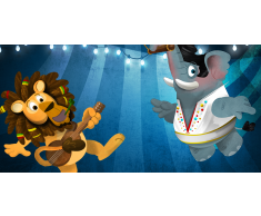 Jogo Circus Animals - Den Teller leer essen macht Spaß!