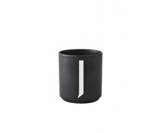 Design Letters - Becher - Buchstabentasse - Buchstabe: J - Porzellan - Schwarz - Arne Jacobsen
