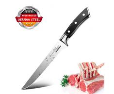 SKY LIGHT Ausbeinmesser Filetiermesser Fleischmesser Profi 14cm Kochmesser mit scharfer Klinge Küchenmesser Metzgermesser Ausbeiner Messer aus Deutsch Edelstahl