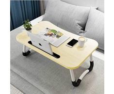 Wooden-Life Laptoptisch Laptop Betttisch Faltbar Lapdesk Notebook Lese Tisch Stabiler Tragbarer Laptopständer für Frühstücks, Notebook, Bücher, Minitable, Bett Tablett 60 * 40cm