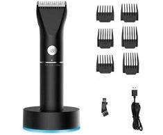 Cfbcc Haarschneider Professionelle Haarschneider-nachladbare elektrische Körperrasierer 4 Position Comb Drahtlose Ladestation for Männer