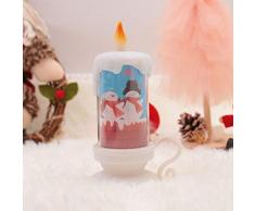 YCEOT Led Tea Light Kerzen Weihnachtsbecher Kerzen mit Led Light Candle Cup für Weihnachten Requisiten Party Room DIY Dekoration
