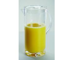 APS Saftkanne ca. Durchmesser 16,5 cm, Höhe 26 cm, 2 L transparenter Kunststoff stabile Ausführung kratz- und stoßfest ohne Crasheisröhre