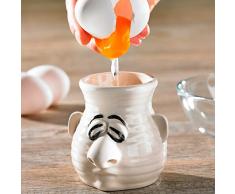 genialo Ei-TrennerRotznase, Eitrenner Eigelbtrenner Eidottertrenner, Küchenhelfer Küchenwerkzeug, Keramik, 9 x 9 x 8 cm