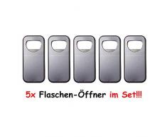 1a-becker 5X Flaschenöffner Bieröffner Kronkorken Kapselheber Flaschen Öffner Metall Kunststoff