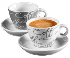 Ritzenhoff & Breker Espresso-Set Cornello, 4-teilig, Grau, 80ml