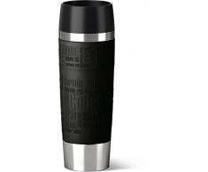 Emsa 515615 Travel Mug Standard-Design Grande, Thermobecher, 500ml, hält 6h heiß/ 12h kalt, Schwarz