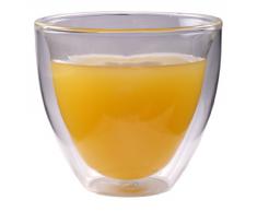 Feelino C-100 Celissimo 250 ml doppelwandiges Teeglas mit Herzform innen, Thermoglas mit Schwebe-Effekt
