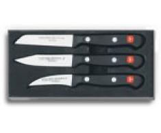 Wüsthof Gemüse-Messersatz 3-teilig, Gourmet (9727), inkl. 1 Schälmesser (6 cm Klinge), 2 Gemüsemesser (je 8 cm), für Spülmaschine, Messer Set