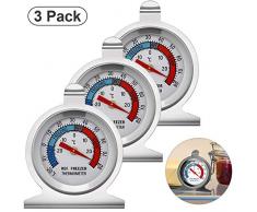 Sunshine smile Gefrierschrankthermometer,kühlschrankthermometer Set,Thermometer rund,eisfach Thermometer,kühlthermometer,Thermometer für kühlschrank gefrierschrank