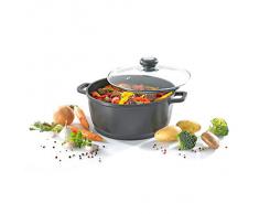 Karl Krüger Topf, Aluguss, Schwarz, 16 CM