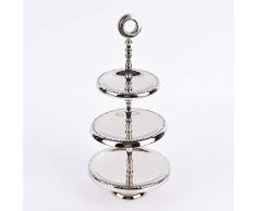 SCHÖNER LEBEN. Etagere 3stufig rund Aluminium silberfarbig 14,5x32cm