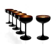 Sektschale Stölzle 6 Gläser - Olympic Serie matt-Schwarz BRONZE 2739408