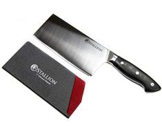 Stallion Professional Messer Chinesisches Kochmesser 17,5 cm - Klinge aus deutschem 1.4116 Messerstahl und Griff aus G10 GFK