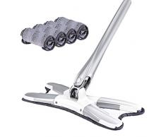 Fanville Rotating Household Mop Staubreinigung Boden Home Keramikfliesen Bodenmop Clean Nass und Trockenmop passend für Holzmarmorboden