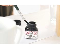 Kreul 16229 - Glass und Porcelain Classic, brillante Glas- und Porzellanmalfarbe auf Wasserbasis, schnelltrocknend, deckend, 20 ml im Glas, cognac