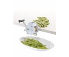 Westmark Bohnen-Langschneider mit großer Schneidöffnung und Schraubzwinge zur Tischmontage, Rostfreie Edelstahl-Messer/Stahl-Gehäuse, Weiß, 11862260
