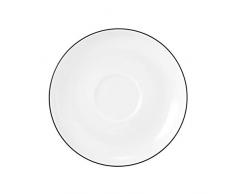 Seltmann Weiden Kaffeeuntertasse - Lido, Hartporzellan, Schwarz, 14.7 x 14.7 x 2.2 cm