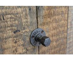 Handtuchhaken Kleiderhaken Schwarz Industrial Design sehr Stabil