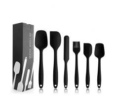 EKKONG Silikon Spatel, Silikon Küchenutensilien Hochwertige Hitzebeständige, Antihaft-Küchenbackwerkzeuge Küchenhelfer Set, Küchenhelfer Utensilien Sets Silikon Spatel-6Pcs