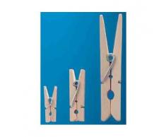 Glorex 6 2200 651 - Wäscheklammern aus unlackiertem Birkenholz, ca. 25 mm groß, 45 Stück, ideal zum Basteln und Dekorieren, für Fotoleinen, Tischkärtchen, Grußkarten