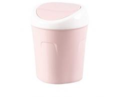 WLIXZ Mini-Desktop-Mülleimer mit Schwingdeckel, Wohnzimmer-Schlafzimmer-Büro-Haushalts-Mülleimer,2