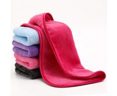 Abschminktücher Mikrofaser zum Abschminken (5 Stück), Make-Up Entferner Tuch, Abschminken und Reinigen nur mit Wasser, hypoallergen & waschbar & wiederverwendbar Mikrofaser Gesichtsreinigungstuch