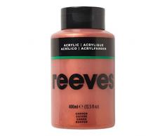 Reeves 8361803 Acrylic Acrylfarbe, Lichtecht, hoch Pigmentiert, starke Farbkraft, 400ml Topf - Kupfer