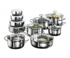 Karcher Topfset Jasmin (Edelstahl, 20-teilig, inkl. Glasdeckel und Edelstahl Schüssel Set, Induktion)