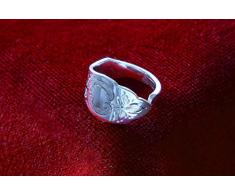 1 Besteck-Ring aus Kuchengabel Friesenmuster R239- Schmuck Silberbesteck