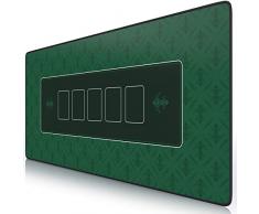 CSL - XXL Mauspad Gaming Titanwolf 900 x 400mm - XXL Poker Mousepad groß im Poker Stil - Tischunterlage Large Size - verbessert Präzision und Geschwindigkeit - Pokermatte Grün