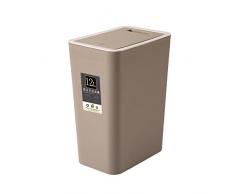 Home Press Type Kunststoff Mülleimer, Küche Wohnzimmer Badezimmer Abgedeckte rechteckige Abfall Papier Korb