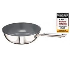 Schulte-Ufer 6850-28 i Wok-Pfanne Green Life mit Keramikbeschichtung, Keramik beschichtet, Edelstahl, 28 cm