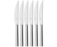 WMF Nuova Steakmesser, Set 6-teilig, 23 cm, Pizzabesteck, Cromargan Edelstahl poliert, spülmaschinengeeignet