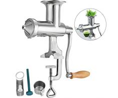 Ambesten Manuelle Entsafter Weizengras Saftpresse Squeezer Obst Gemüse Entsafter 304 Edelstahl für Weizengras und Blattgemüse Edelstahl 3 Filter Ohne Strom (Manuelle)