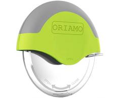 Oriamo™ Pizzaschneider [2020 Upgrade] Pizzaroller, Pizzarad aus hochwertigen Materialien, Pizza Cutter mit ovaler Griffform für angenehme Handhabung, Pizzamesser mit Fingerschutz