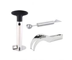 CHBOP Wassermelonen Messer Edelstah Doppelzweck Melonenausstecher Edelstahl Ananasschneider