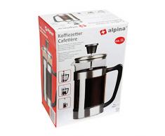 alpina Kaffeemaschine (ca. 1L), Edelstahl, Silber, 16.5 x 10 x 21.5 cm