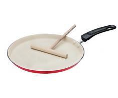 GSW rot/Creme 456715 Aluminium Crepe-Pfanne Induktion 26cm-inkl. Teigverteiler, 26 cm, 2-Einheiten