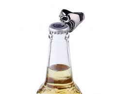 Kreative Bier Korkenzieher Schädel Ring für Männer Gothic Punk Retro Narben ring Schmuck geeignet für Rock Rap und Freunde Party