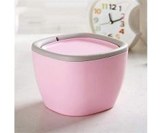 WLIXZ Haushalts-Desktop-Mülleimer, Kunststoff-Schlafzimmer-Wohnzimmer-Mülleimer, mit Schwingdeckel,2