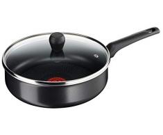 Tefal B30932 Invissia Schmorpfanne 24 cm, inklusive Glasdeckel, Antihaft-Versiegelung, schwarz
