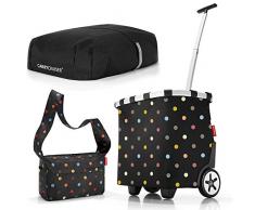 reisenthel Carrycruiser mit Cover Abdeckung und Sichtschutz mit Zugabe Einkaufstrolley Einkaufskorb (dots)
