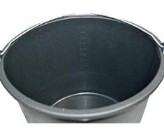 5x Baueimer DEWEPRO® - Mörteleimer - Putzeimer - extra stabil mit Henkel und Skalierung - 12l, 12 Liter