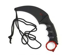 VERY100 Counter Karambit Skin Knife CS GO Streik Greifer Messe Jagdmesser taktisches Überlebens Camping Werk (rot)