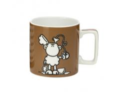 Sheepworld 42479 Tasse Wortheld Bitte warten bis der Kaffee erfolgreich installiert wurde! Der Körper kann dann neu gestartet werden!, braun