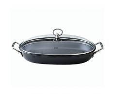 Fissler special fish / Fischpfanne, ovale Servierpfanne, antihaftversiegelt, mit Glas-Deckel, backofen-geeignet bis 230 Grad, alle Herdarten außer Induktion - 36 x 24 cm, 3,3 L