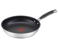 Tefal Gourmet Series H82006 Bratpfanne 28 cm, Edelstahl, schwarz/silber