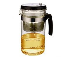 Teekanne Glaskanne Teeservice Filtersieb 500ml Kamjove (Since1989) Art Glass Teapot Gongfutee Glas Teebereiter All-in-one-Set Tee und Kaffee